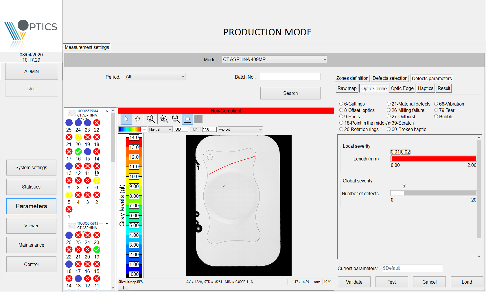 screen setup of QualiLEENS