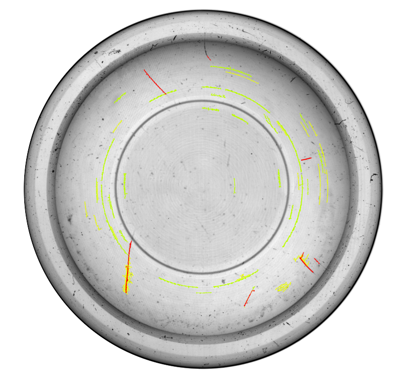 lentille avec défaut de rayures